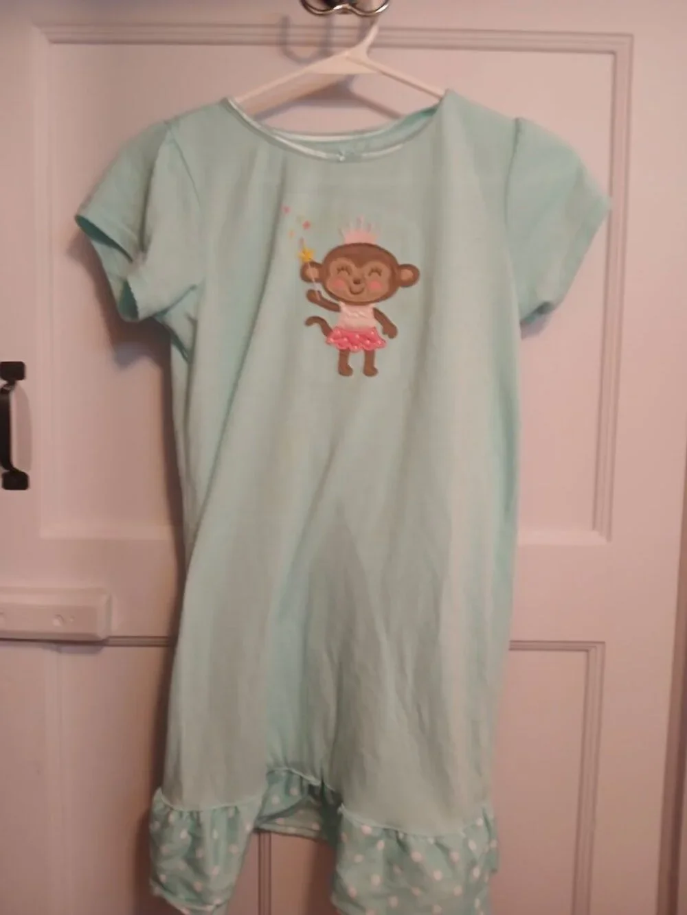 Carter's L Pajama Dress Girls Monkey